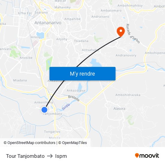 Tour Tanjombato to Ispm map