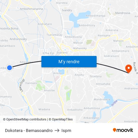 Dokotera - Bemasoandro to Ispm map