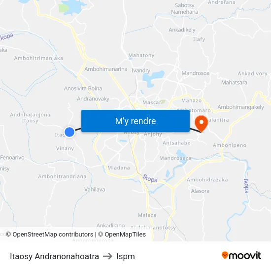 Itaosy Andranonahoatra to Ispm map