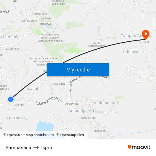 Sampanana to Ispm map