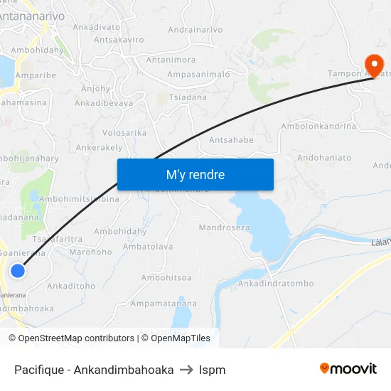 Pacifique - Ankandimbahoaka to Ispm map