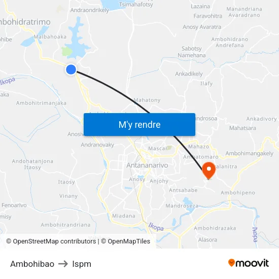 Ambohibao to Ispm map