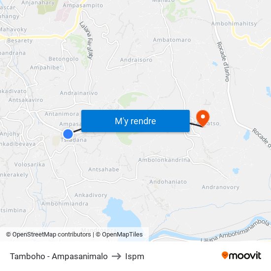 Tamboho - Ampasanimalo to Ispm map