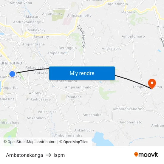 Ambatonakanga to Ispm map
