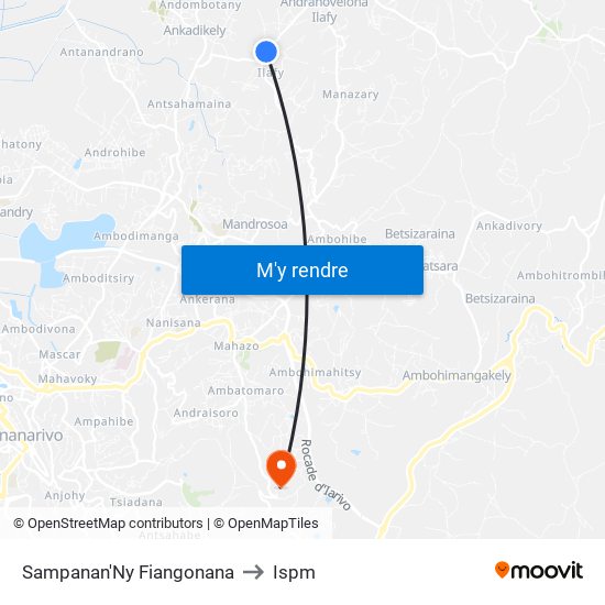 Sampanan'Ny Fiangonana to Ispm map