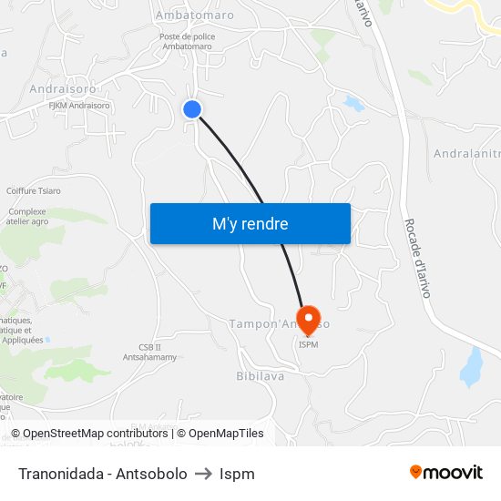 Tranonidada - Antsobolo to Ispm map