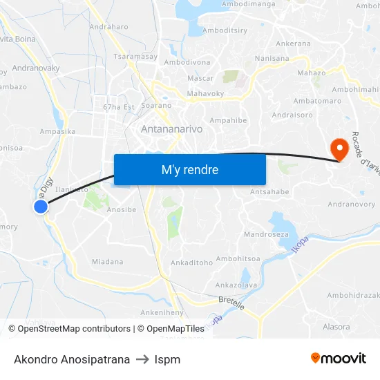 Akondro Anosipatrana to Ispm map