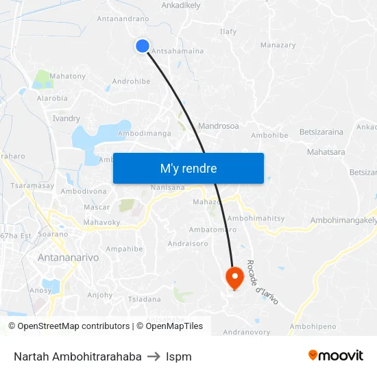 Nartah Ambohitrarahaba to Ispm map
