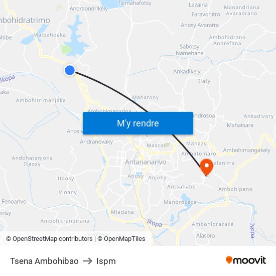 Tsena Ambohibao to Ispm map