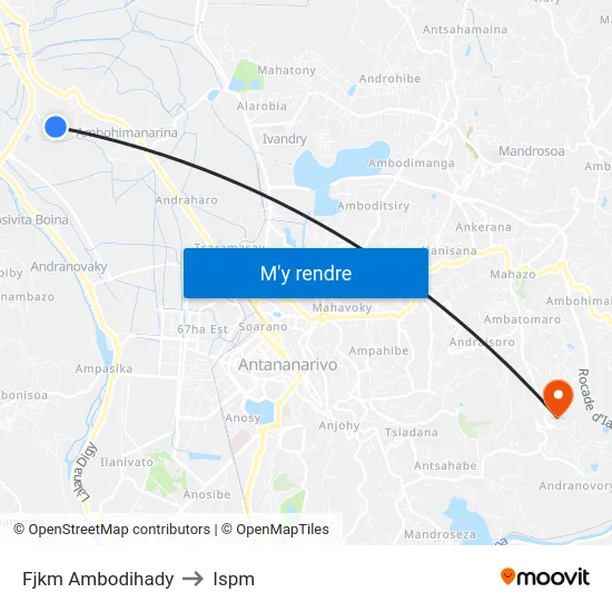 Fjkm Ambodihady to Ispm map