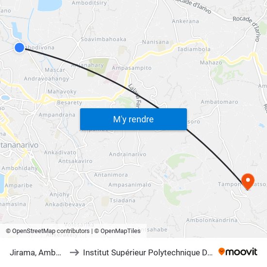 Jirama, Ambodivona to Institut Supérieur Polytechnique De Madagascar map