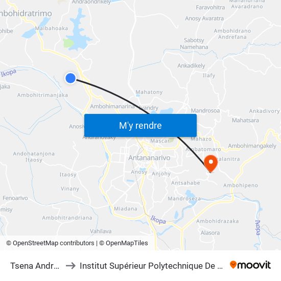 Tsena Andranoro to Institut Supérieur Polytechnique De Madagascar map