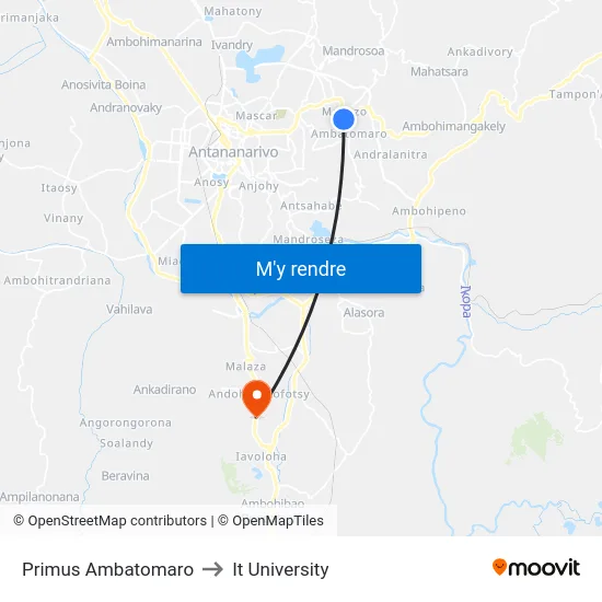 Primus Ambatomaro to It University map