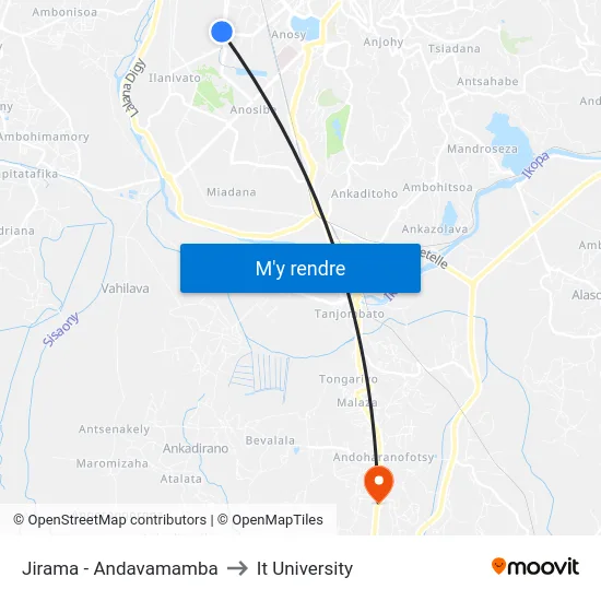 Jirama - Andavamamba to It University map