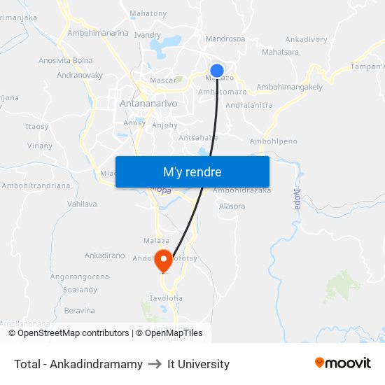 Total - Ankadindramamy to It University map