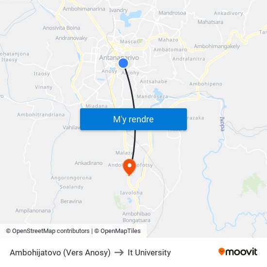 Ambohijatovo (Vers Anosy) to It University map