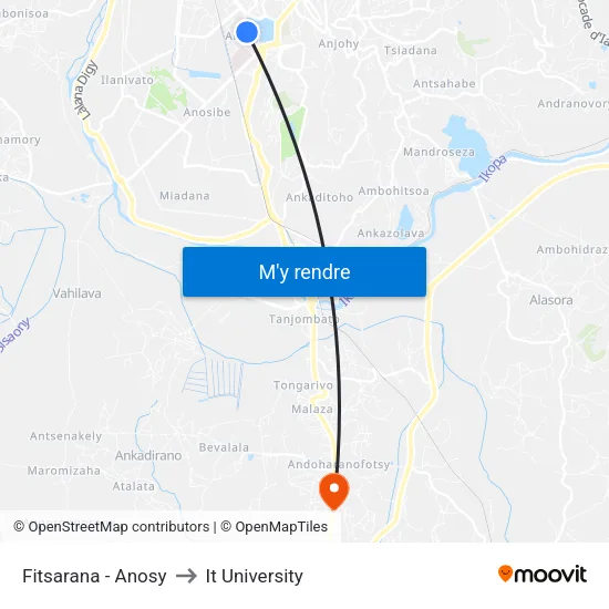 Fitsarana - Anosy to It University map