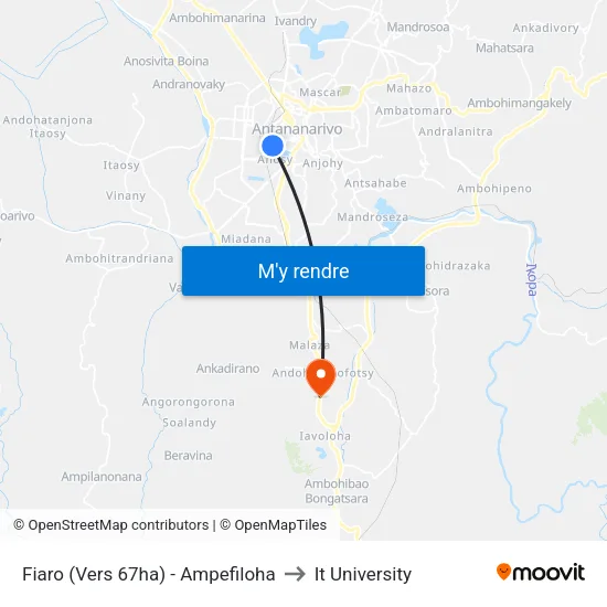 Fiaro (Vers 67ha) - Ampefiloha to It University map