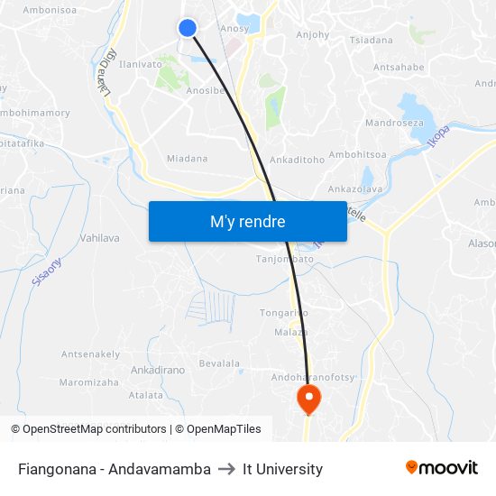 Fiangonana - Andavamamba to It University map