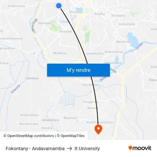 Fokontany - Andavamamba to It University map