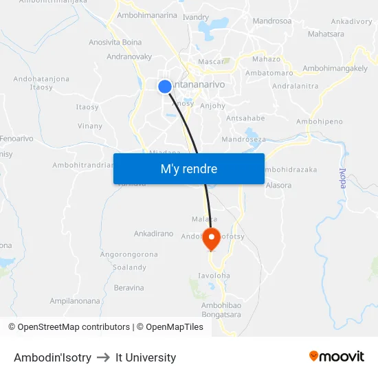 Ambodin'Isotry to It University map