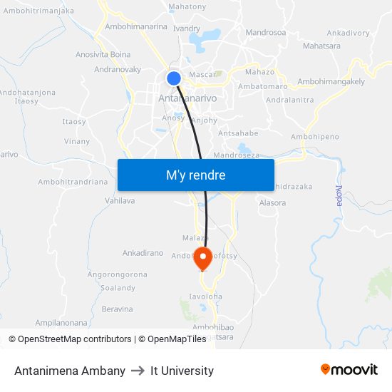 Antanimena Ambany to It University map