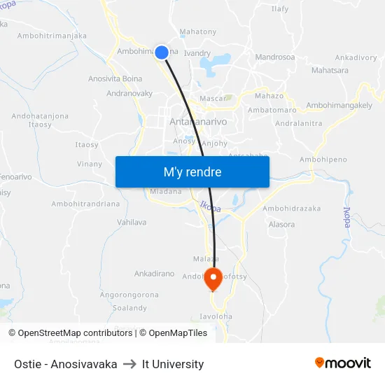 Ostie - Anosivavaka to It University map