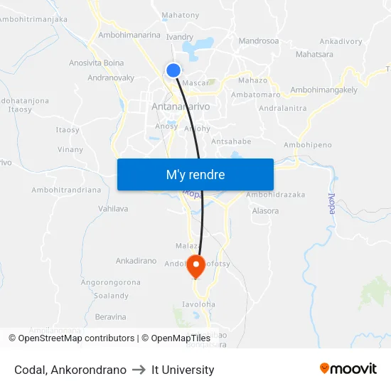 Codal, Ankorondrano to It University map