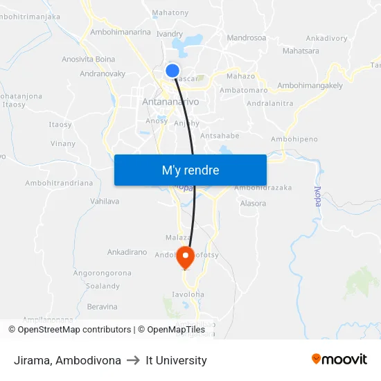 Jirama, Ambodivona to It University map