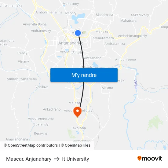 Mascar, Anjanahary to It University map