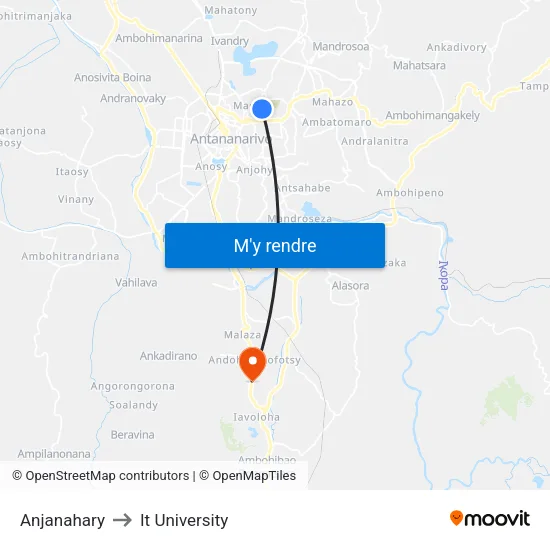 Anjanahary to It University map
