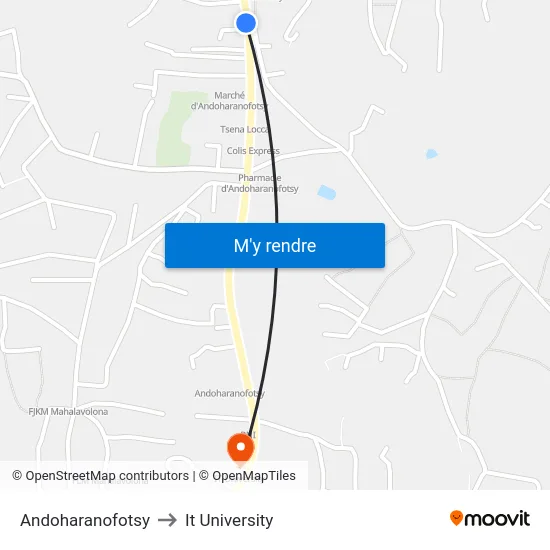 Andoharanofotsy to It University map