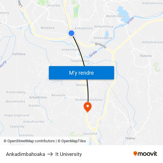 Ankadimbahoaka to It University map