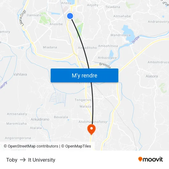 Toby to It University map