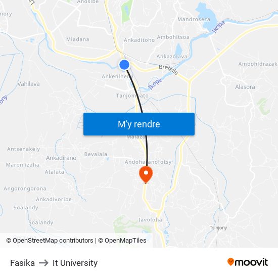 Fasika to It University map