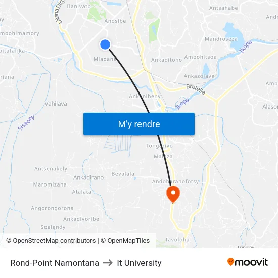 Rond-Point Namontana to It University map