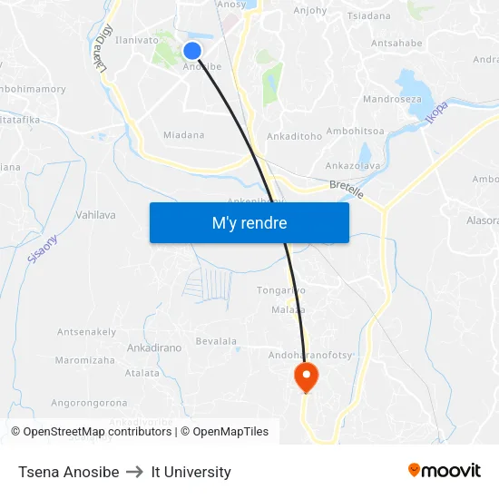 Tsena Anosibe to It University map