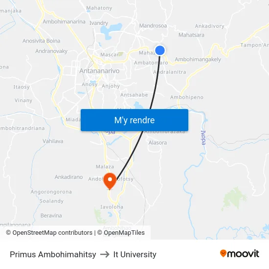 Primus Ambohimahitsy to It University map