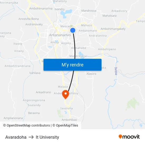 Avaradoha to It University map