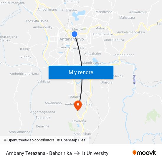 Ambany Tetezana - Behoririka to It University map