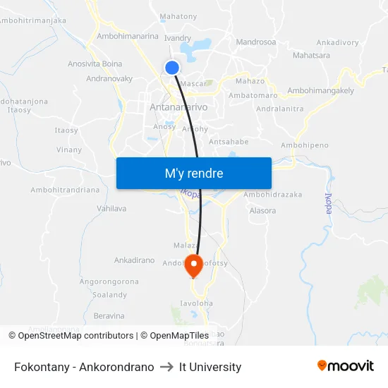 Fokontany - Ankorondrano to It University map