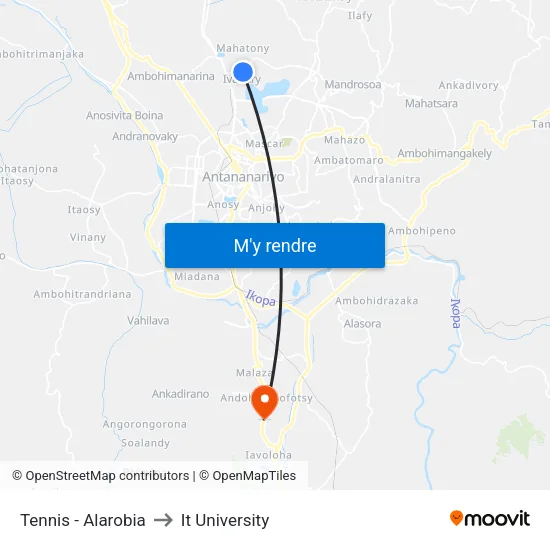Tennis - Alarobia to It University map