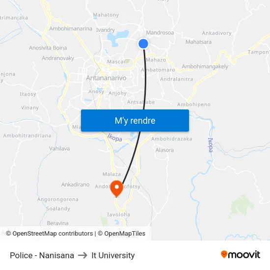 Police - Nanisana to It University map
