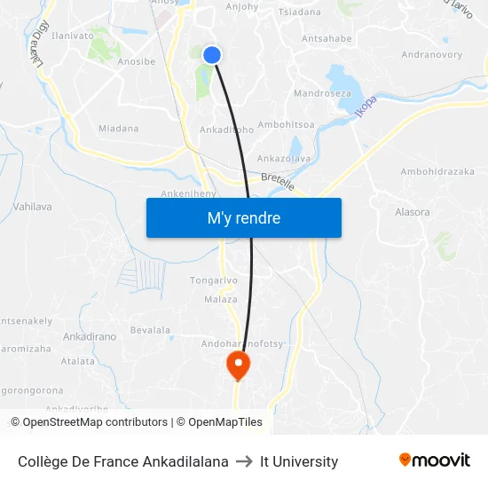 Collège De France Ankadilalana to It University map