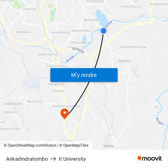 Ankadindratombo to It University map