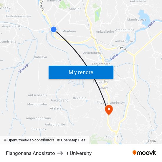 Fiangonana Anosizato to It University map