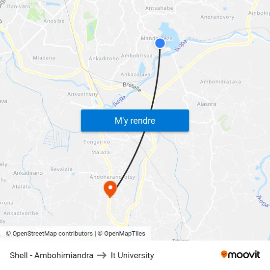 Shell - Ambohimiandra to It University map