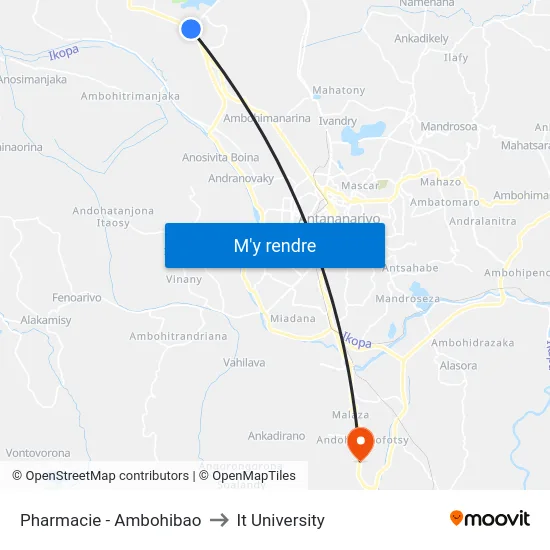 Pharmacie - Ambohibao to It University map