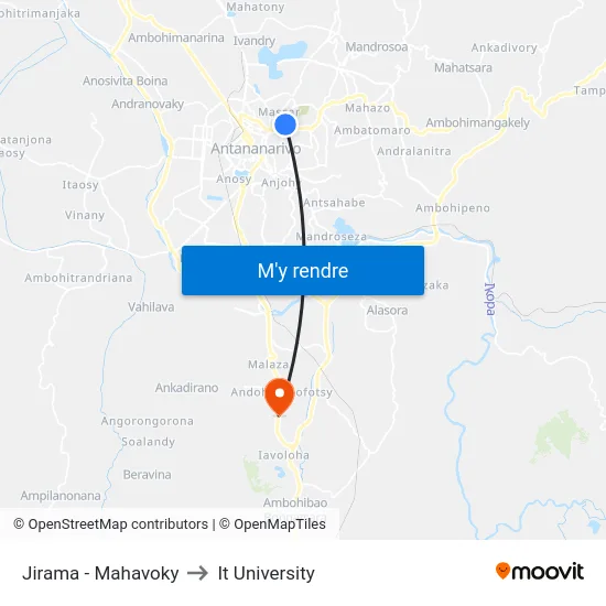 Jirama - Mahavoky to It University map