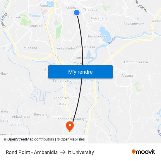 Rond Point - Ambanidia to It University map